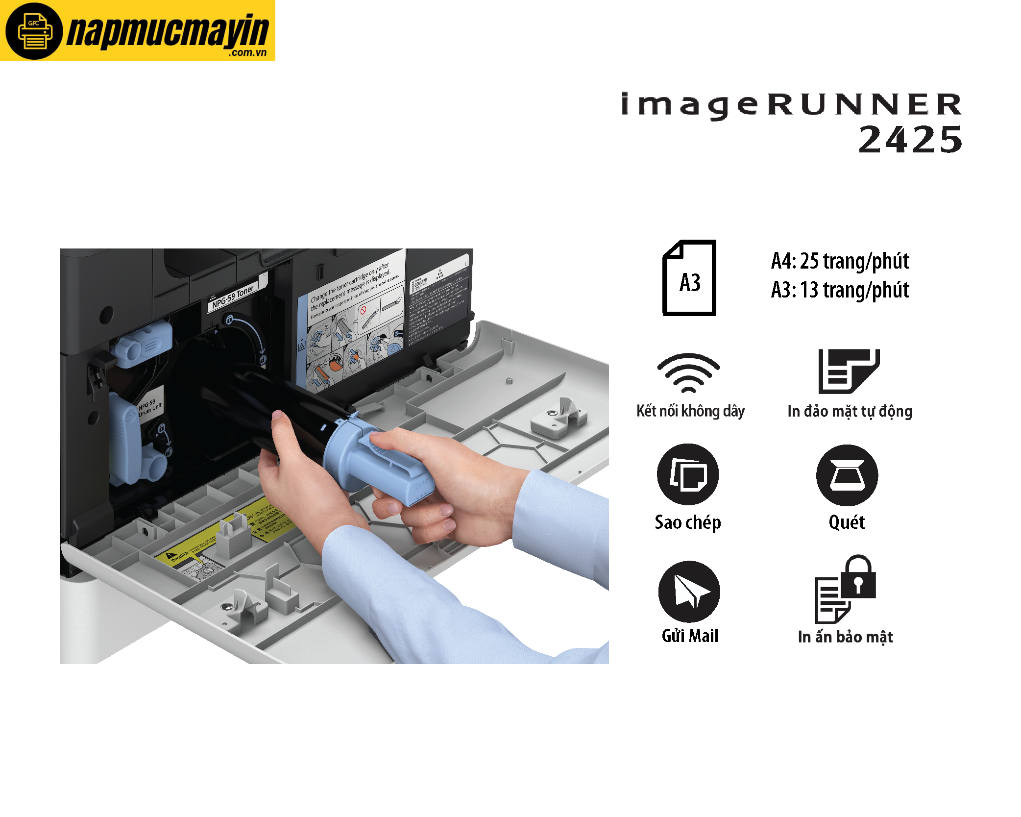 Máy photocopy Canon iR2425 (3)