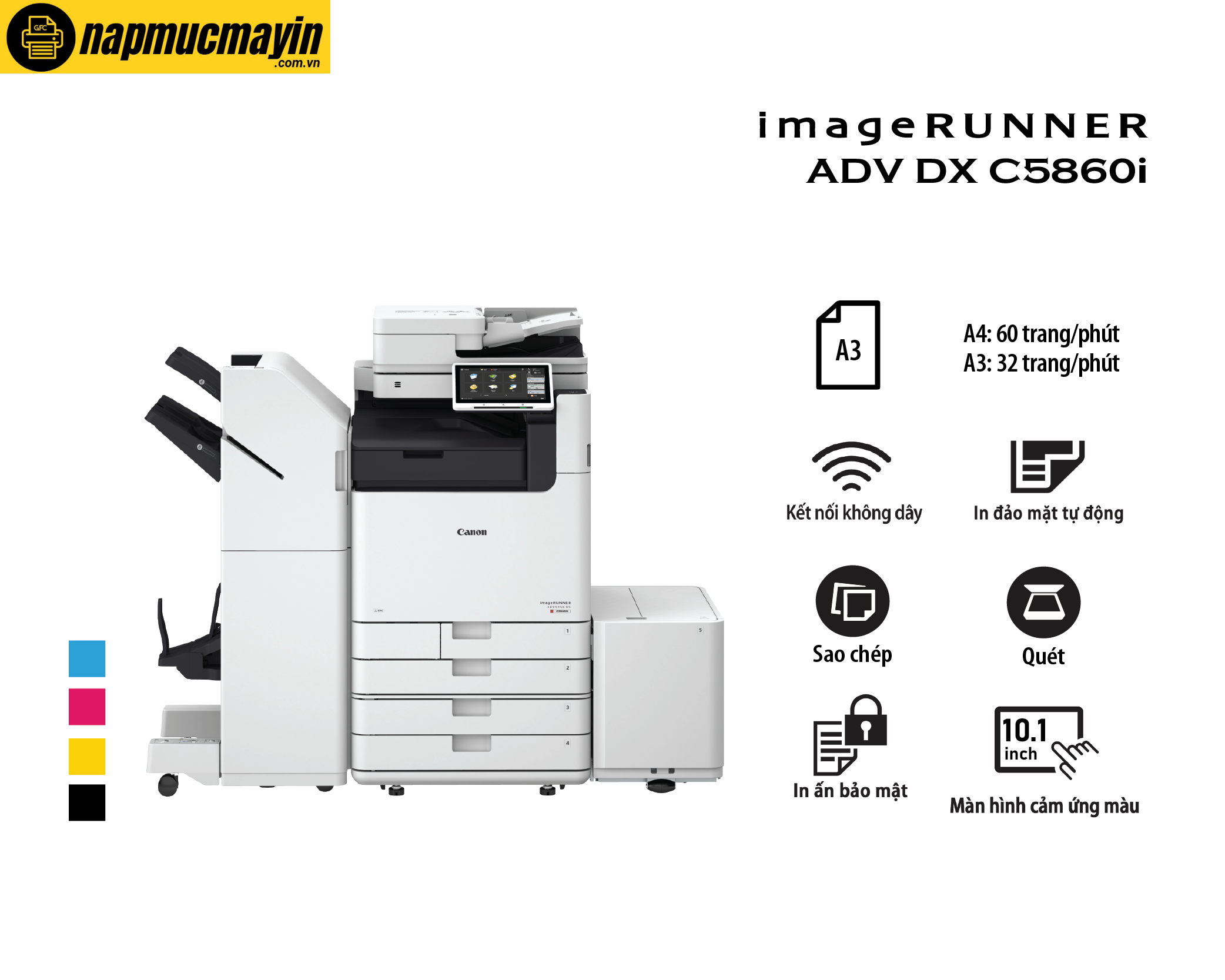 Máy photocopy màu Canon iR-ADV Dx C5860i (3)