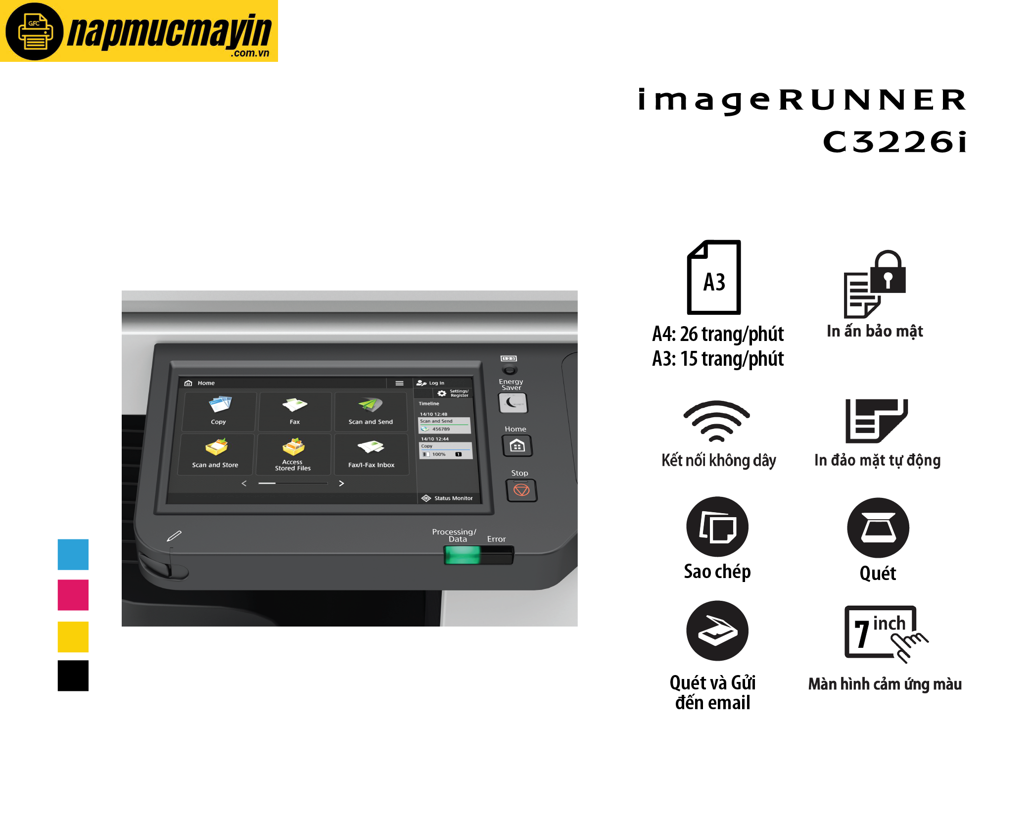Máy photocopy màu Canon iR C3226i (2)